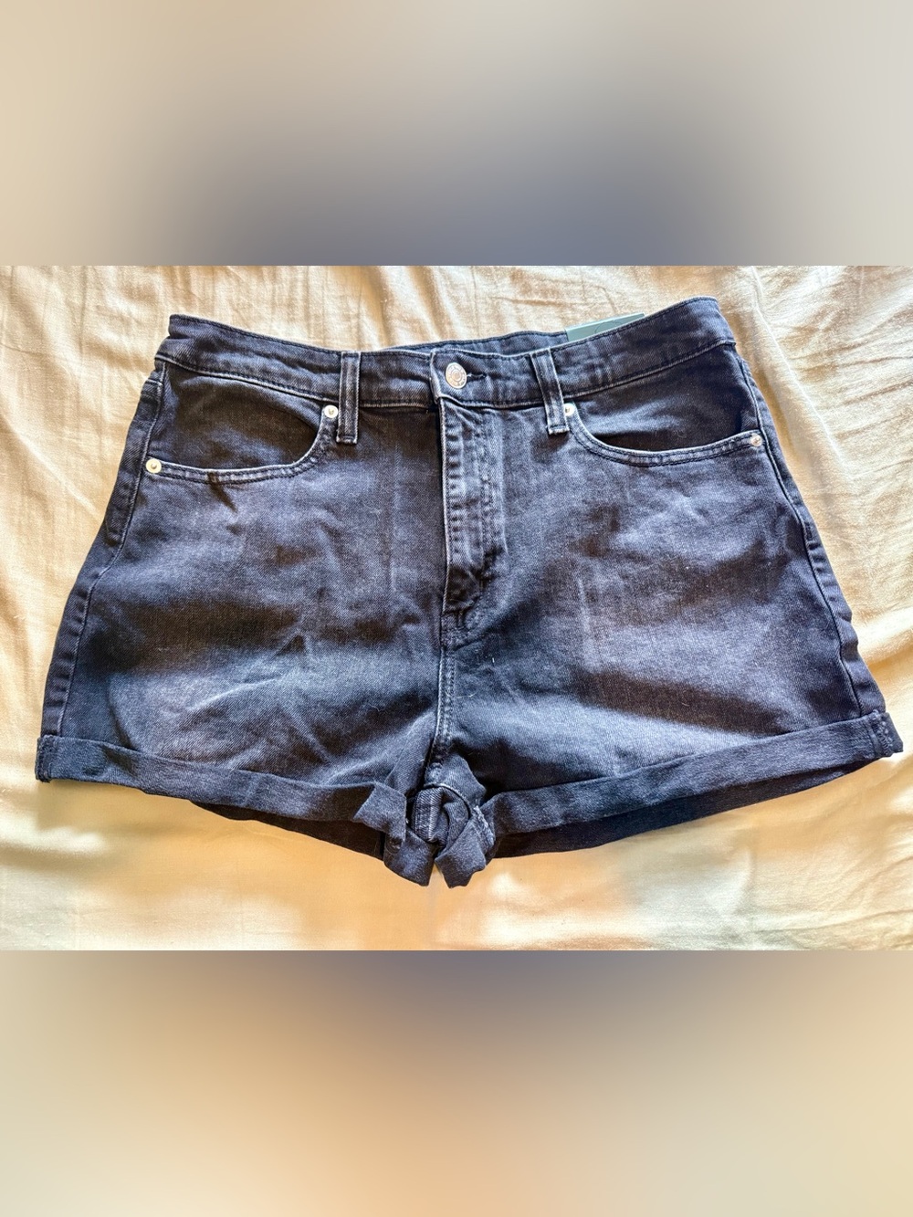 wild fable Black Denim Tie-Front Shorts